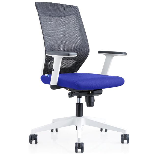 Rocada | Silla de Oficina Ergonómica con Regulación Lumbar | Ruedas, Reclinable y Cómoda | Tapizada con Malla y Tela Ignífuga
