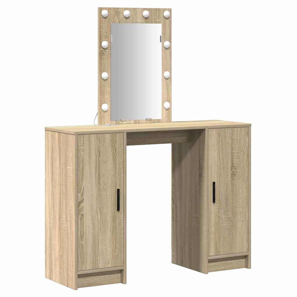vidaXL Mesa Tocador Marrón 102 x 33 x 135 cm Madera de ingeniería