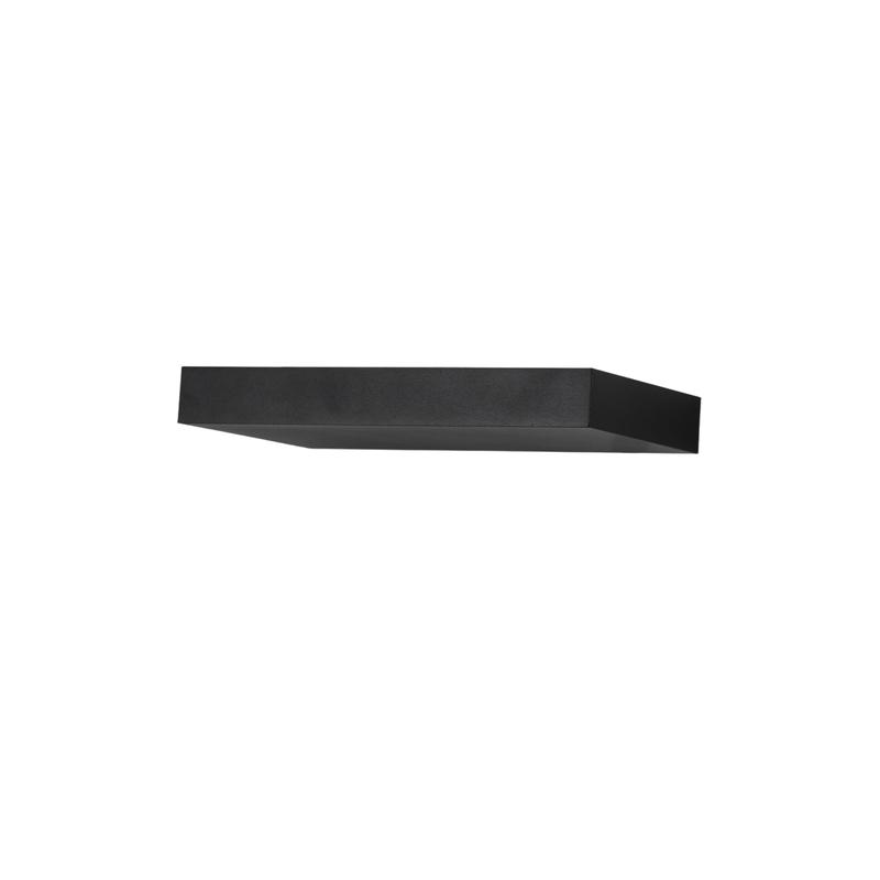 Guia - Aplique de pared LED Fabas Luce de aluminio - LED integrado IP20 Negro - 24 cm