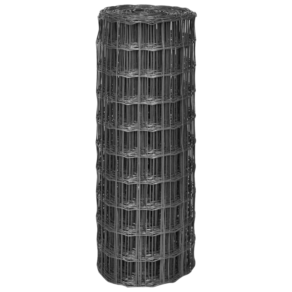 Vidaxl Euro Valla Acero 25x1 M Color Gris