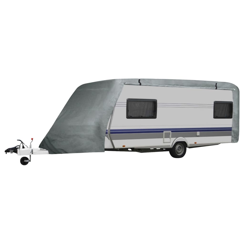vidaXL Cubierta Protectora de Caravana Gris Funda para Camper Talla M, S, L