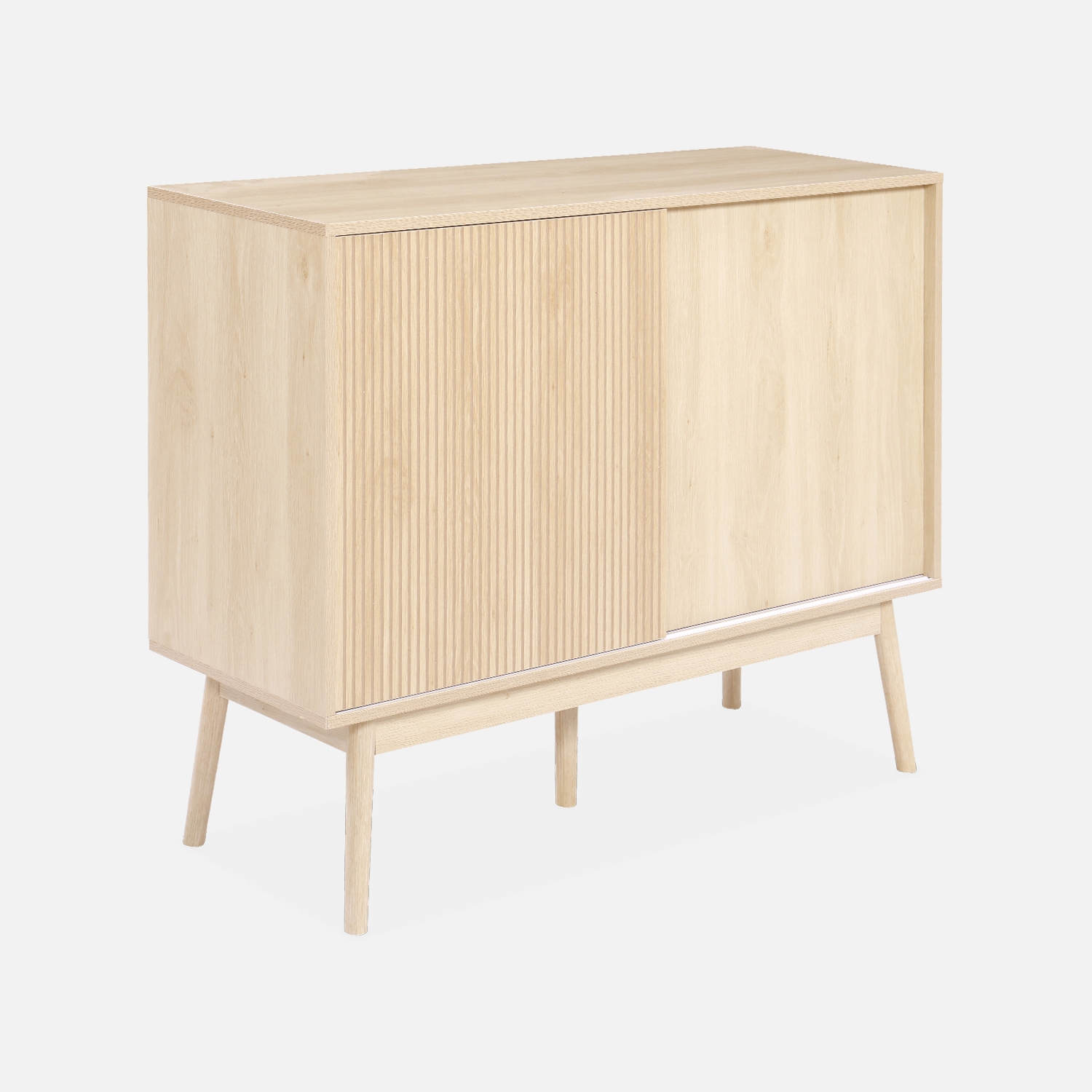 sweeek - Aparador de efecto madera, 115cm , Linear , 115x39x90