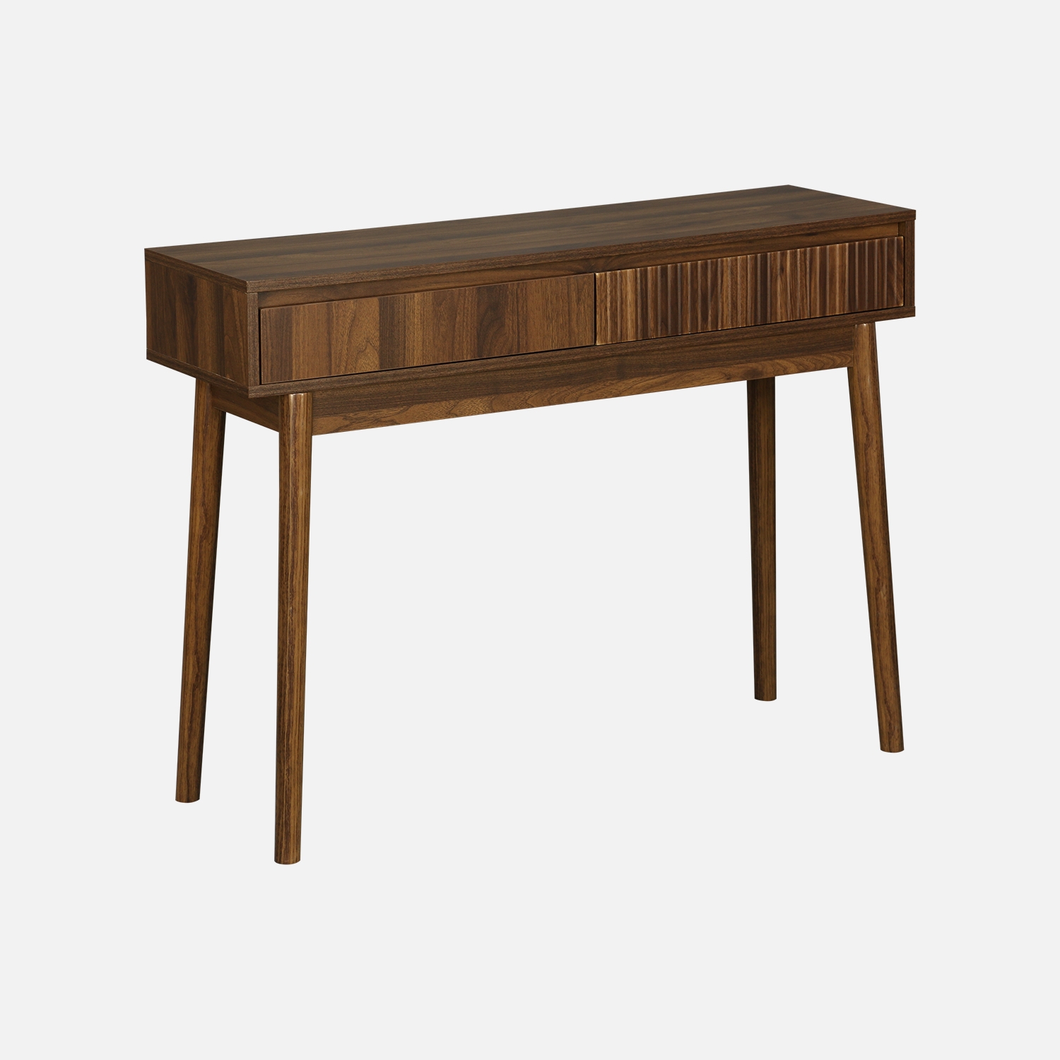 sweeek - Consola con efecto madera de 2 cajones, 100cm , Linear , 100x30x75