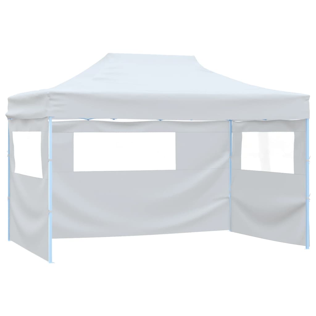 vidaXL Carpa Plegable Profesional con 3 Paredes Acero Celebraciones Color Antracita,  Azul,  Blanco y mas