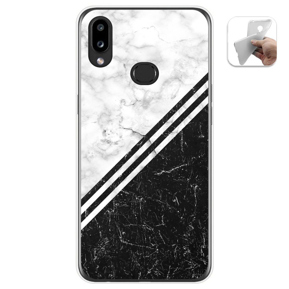 Tumundosmartphone Funda Gel Tpu para Samsung Galaxy A10s diseño Mármol 01 Dibujos