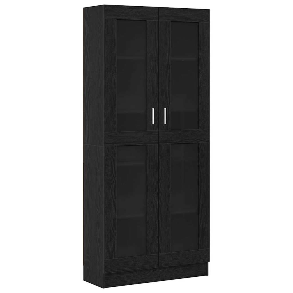 vidaXL Vitrina de madera de ingeniería 82,5x30,5x185cm Multicolor