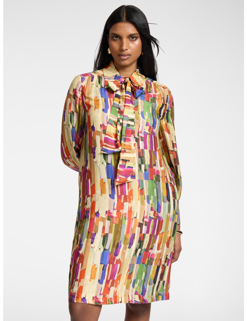 Elena Mirò - Vestido estampado con lazo