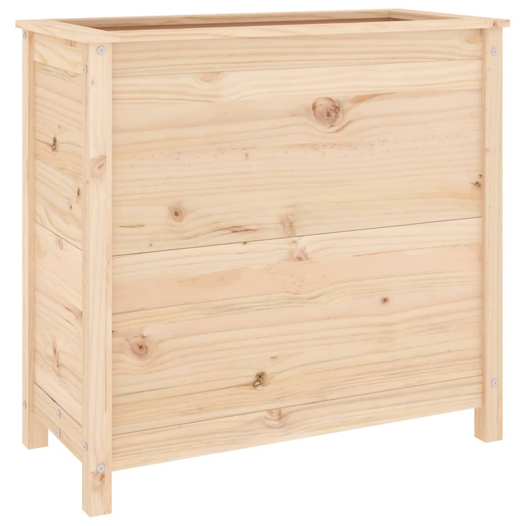 vidaXL Jardinera madera maciza de pino 82,5x40x78 cm Color Pino natural,  Pino blanco,  Pino gris y mas