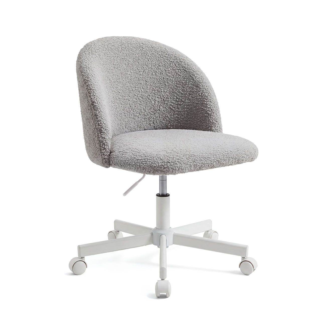 duehome - Silla de escritorio tapizada en borreguito 76-89,5 cm Candy