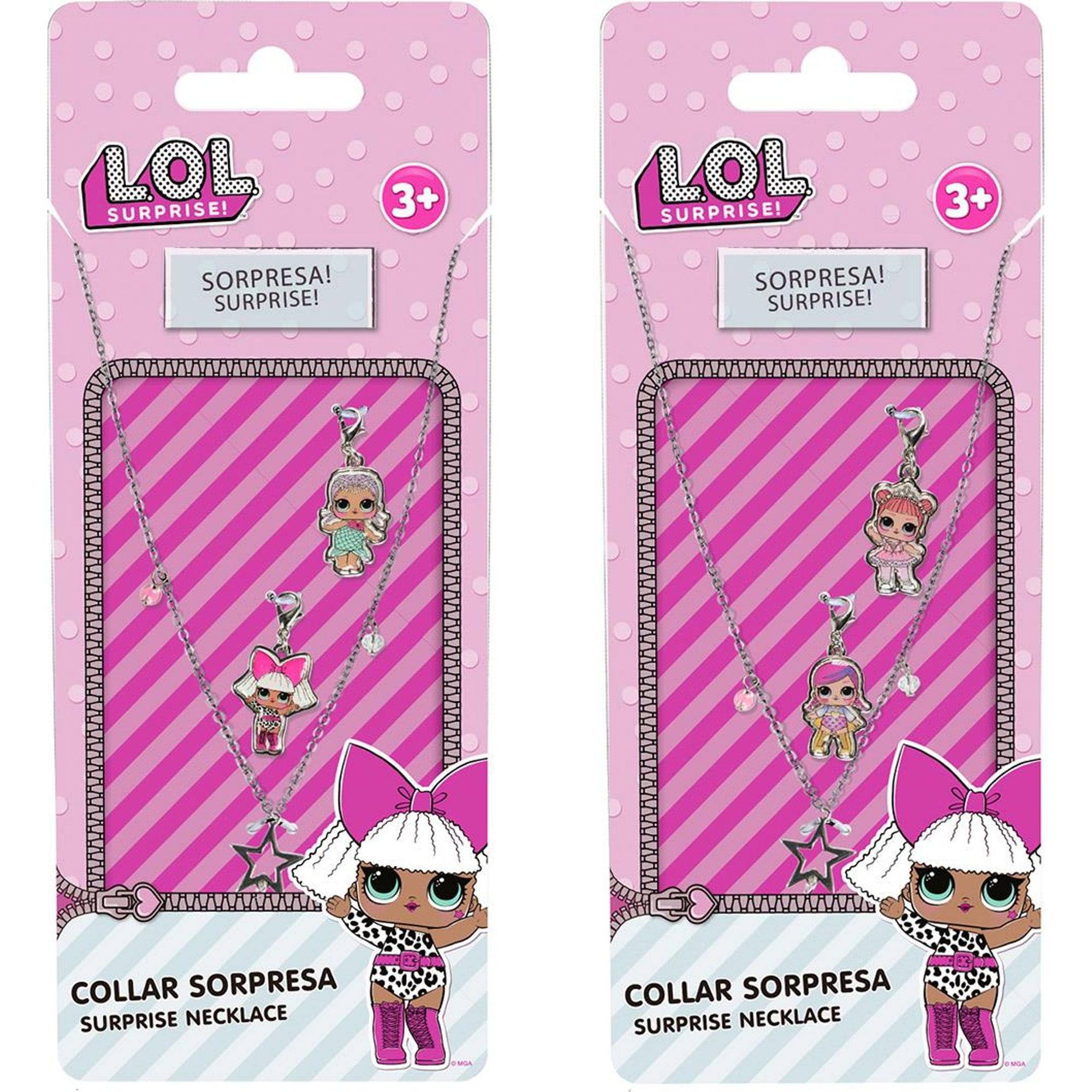Cerdá BISUTERIA COLLAR PREMIUM LOL PINK - Collar LOL Rosa de Calidad Premium