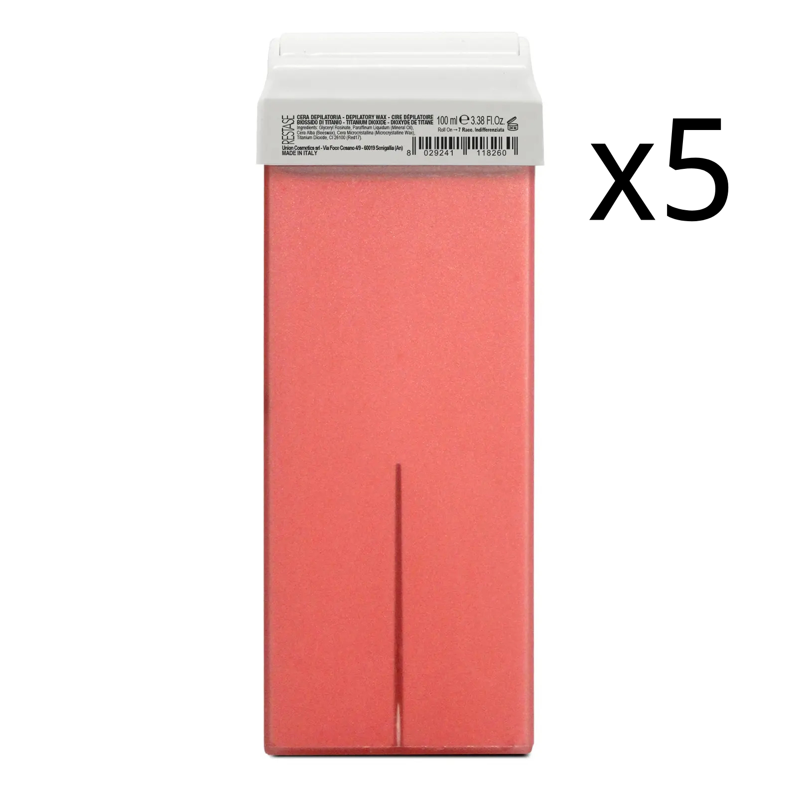 5 Uds Cera Depilatoria Roll-On 100 ml RESTASE – Depilación Fácil, Rápida y Profesional