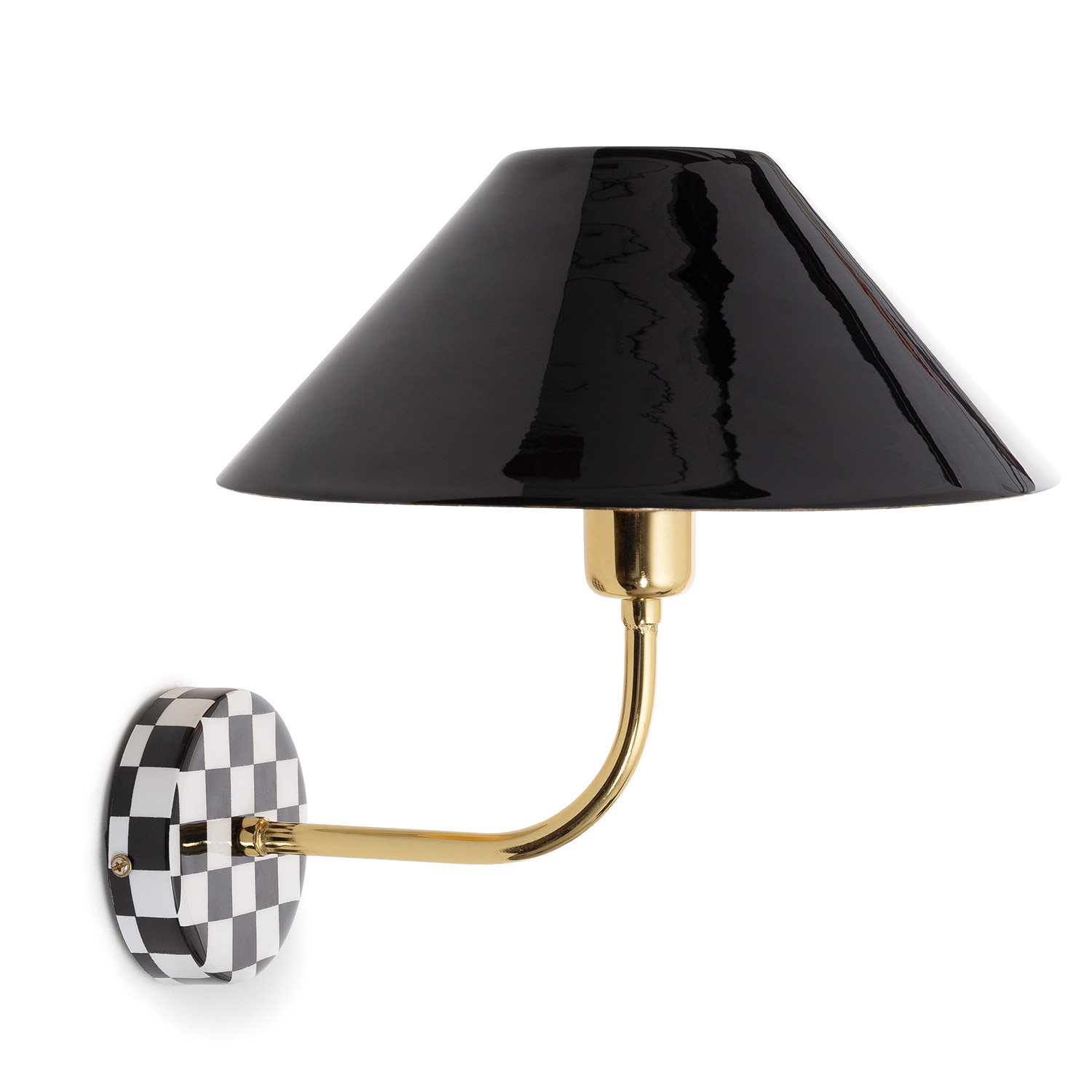 Ledkia Lámpara de Pared Metal Brijesh Negro