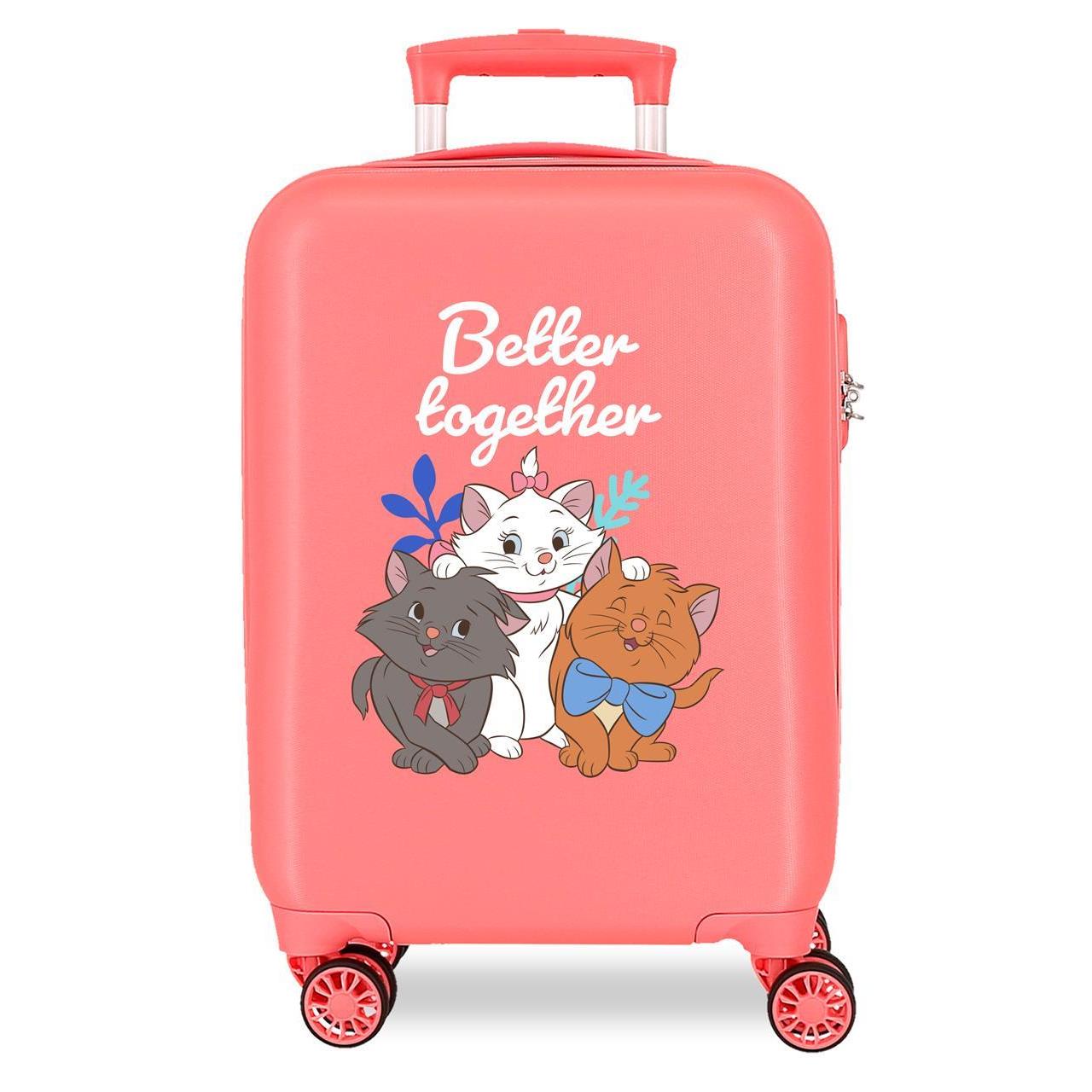Maleta de cabina Aristogatos Better together coral 33x50x20 cm