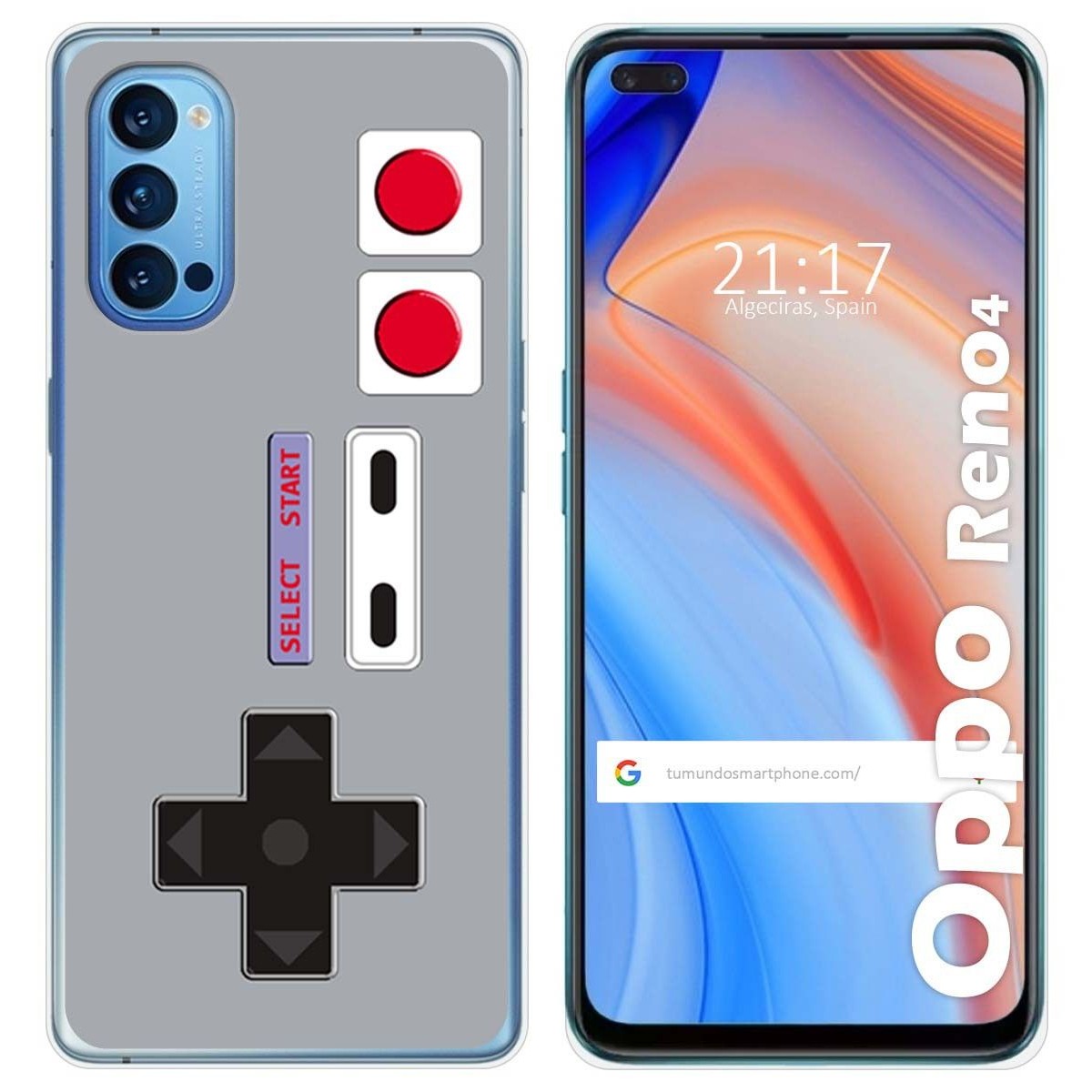 Tumundosmartphone Funda Gel Tpu para Oppo Reno 4 5G diseño Consola Dibujos