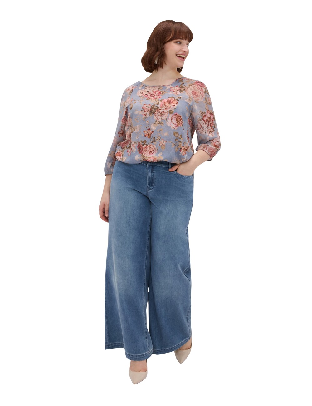 Fiorella Rubino - Blusa con estampado floral de viscosa