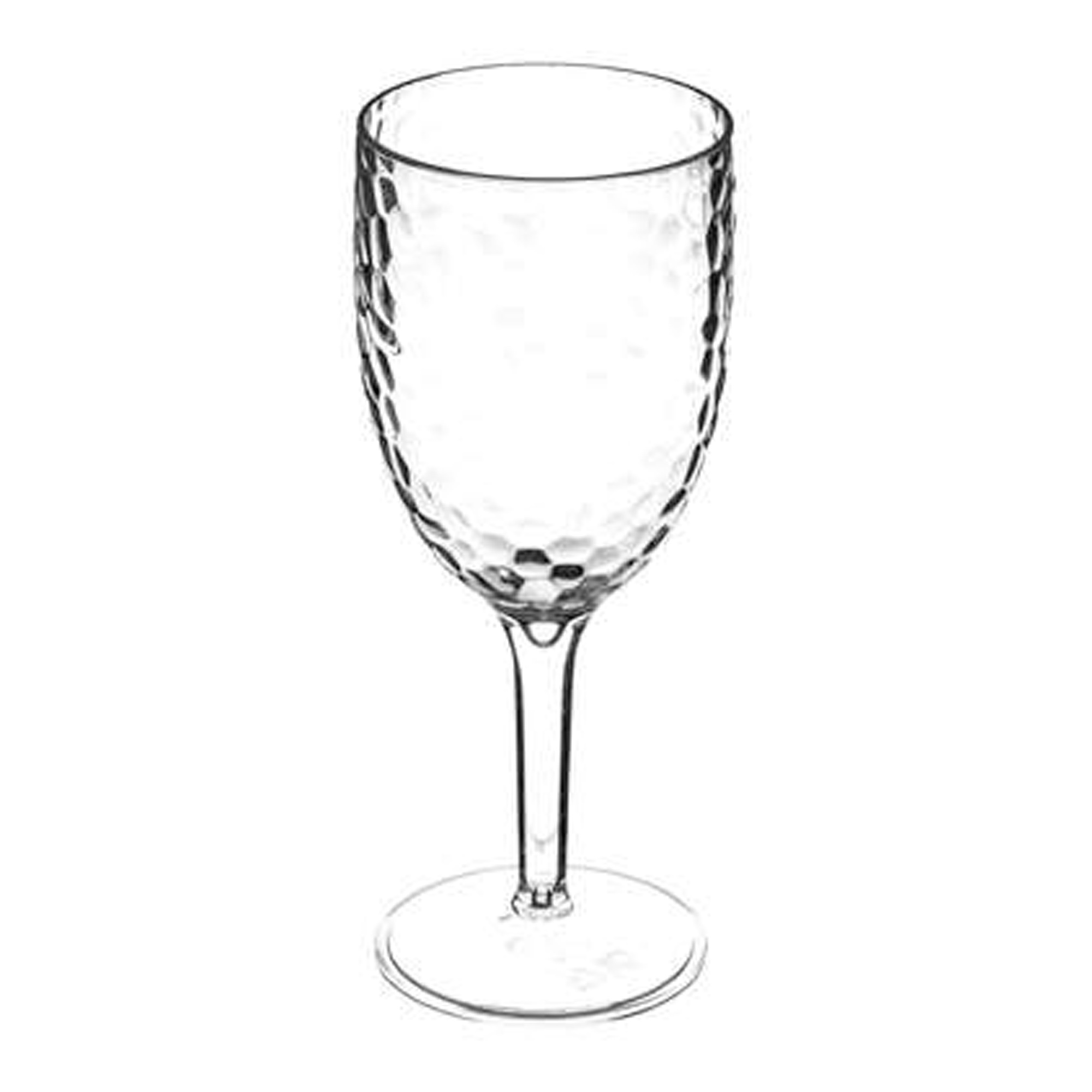 Copa de vino poliestireno efecto martillado 35cl Five
