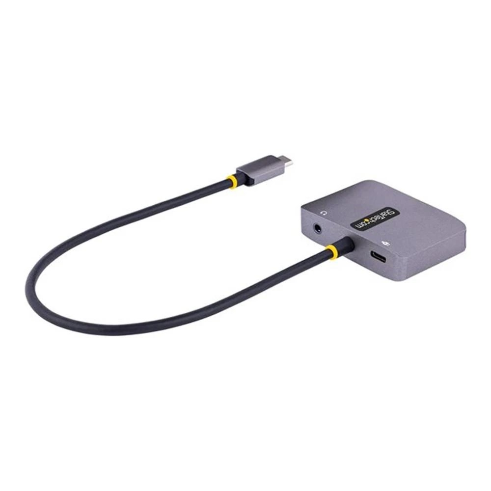 HUB Switch STARTECH 122-USBC-HDMI-4K-VGA | USB-C DP Alt-Mode a HDMI 2.0b o VGA (no compatible con MST ni pantallas duales extendidas), VGA, Gris