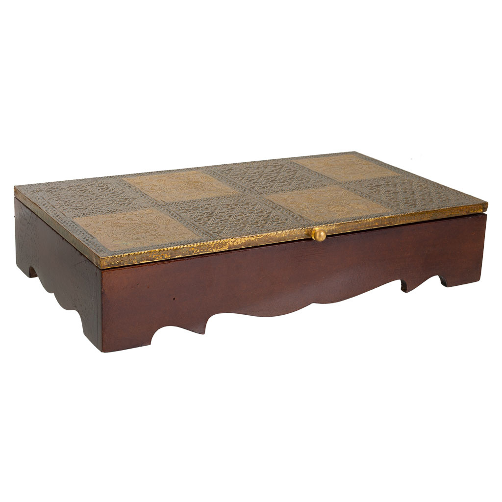 WANDERLUST DECO Baul Joyero de Madera y Metal - Espacioso Almacenamiento | Almacenamiento de Joyas
