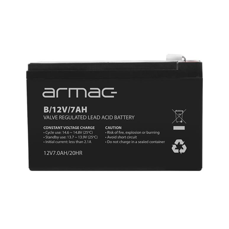 Universal gel battery for UPS Armac B/12V/7Ah, a reliable maintenance-free gel battery with a 12V power output, designed for high performance in various applications.