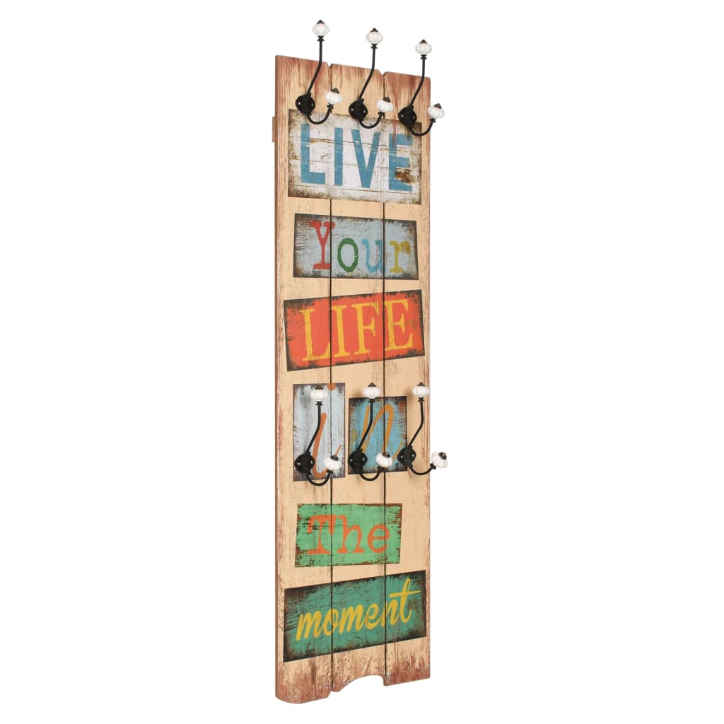 vidaXL Perchero Pared de 6 Ganchos 120x40 cm Percha Decoración Casa Hogar Color Beer Cheaper,  Family,  Family Rules y mas