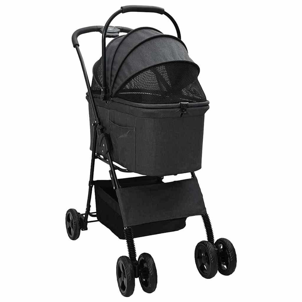 vidaXL Carrito Plegable para Mascotas 81 x 47 x 99 cm Poliéster Multicolor