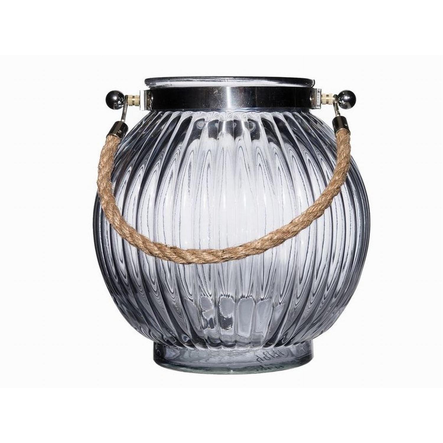 Gerimport Portavelas Decoración Hogar Liso Abombado 22 X 18 Cm