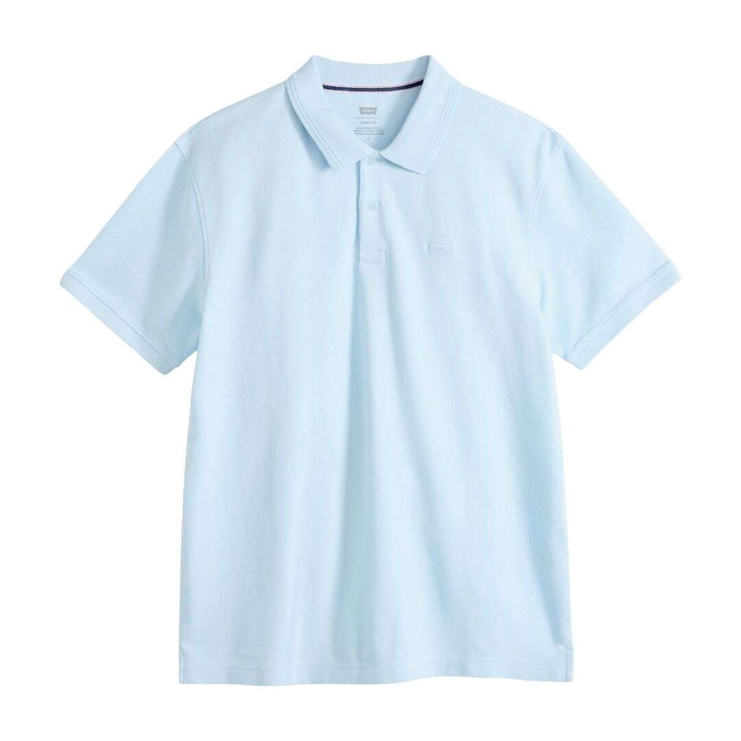 Polo Azul Levis Original Omphalodes Clásico, Cómodo de Ajuste Regular