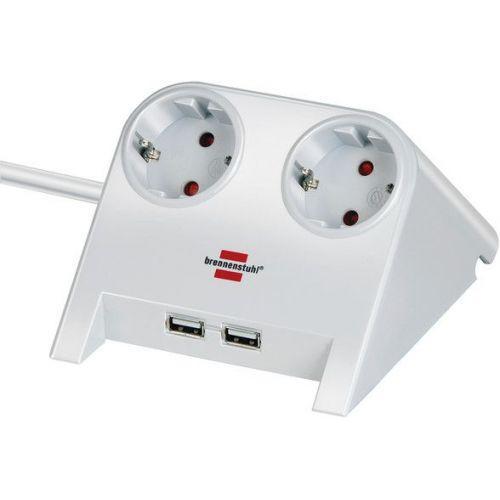 Enchufe usb 2b+1.8m 2usb blanco