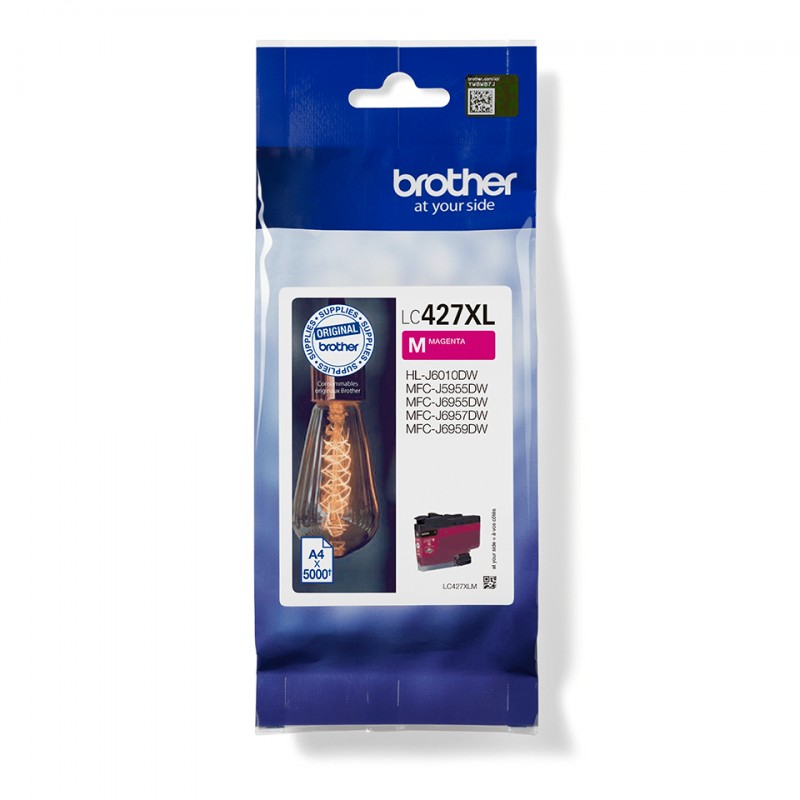 Brother - LC427XLM cartucho de tinta 1 pieza(s) Original Alto rendimiento (XL) Magenta LC427XLM