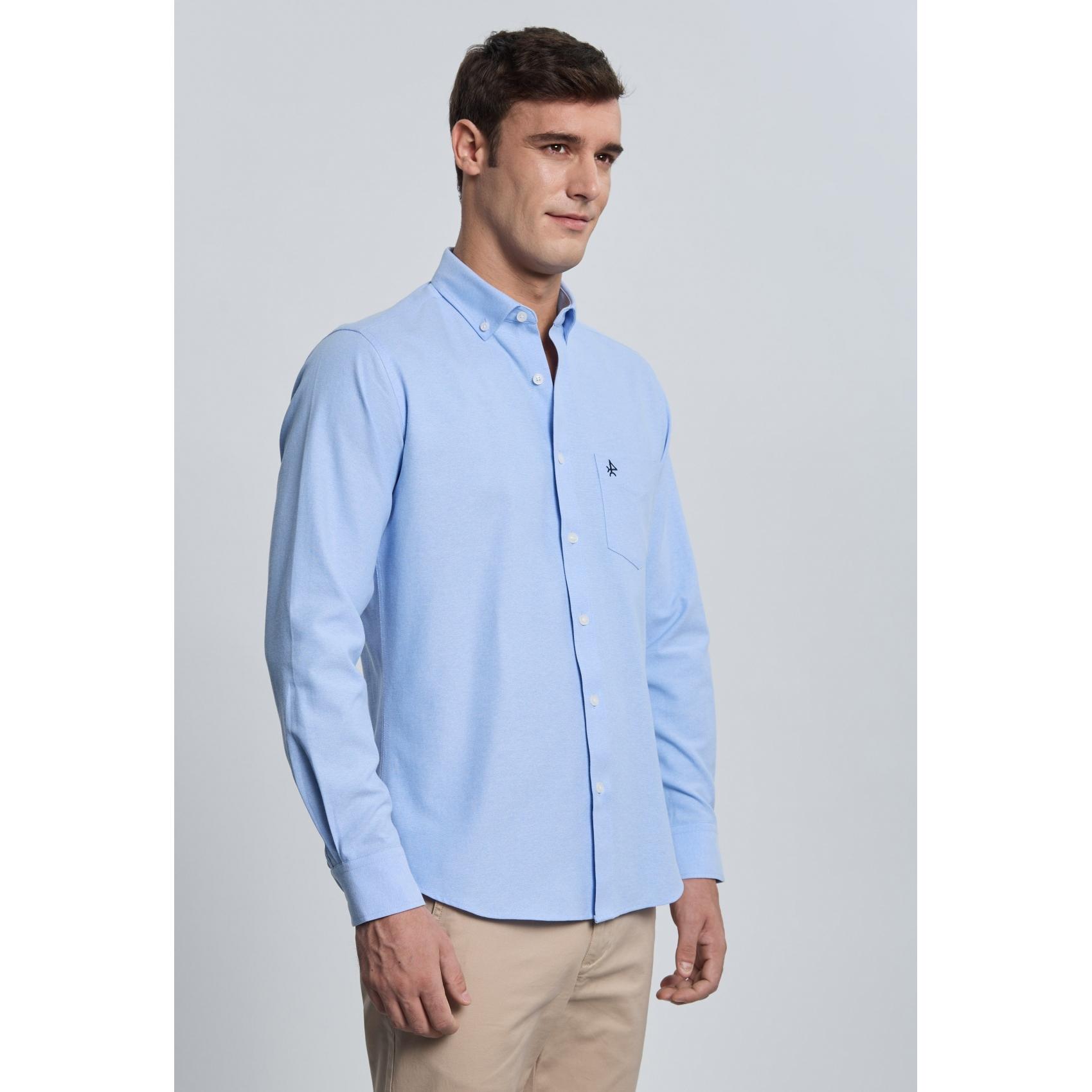 Camisa bolsillo Valecuatro celeste