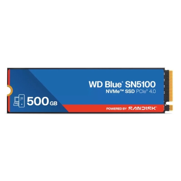 Wd blue sn5100 disco duro solido ssd 500gb m2 pci express 4.0 nvme gen4 3d namd de marca Western Digital
