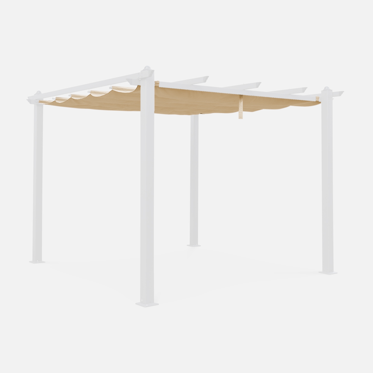sweeek - Techo de repuesto para pérgola 3x3m , Cubierta de pérgola Condate , 277x250x1