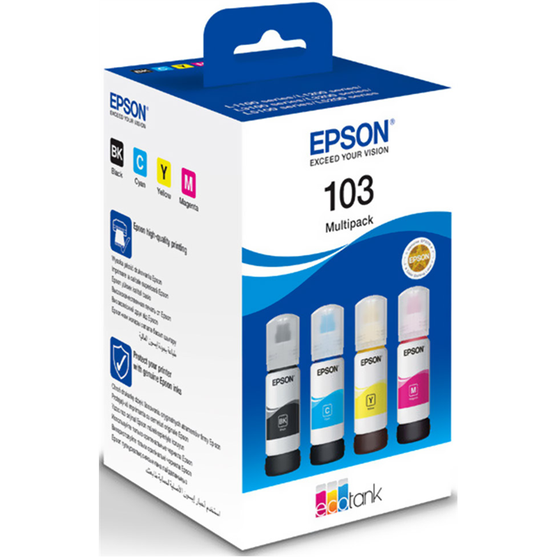 Epson C13T00S64A Cartucho de tinta 4 piezas Original Negro, Cian, Magenta, Amarillo