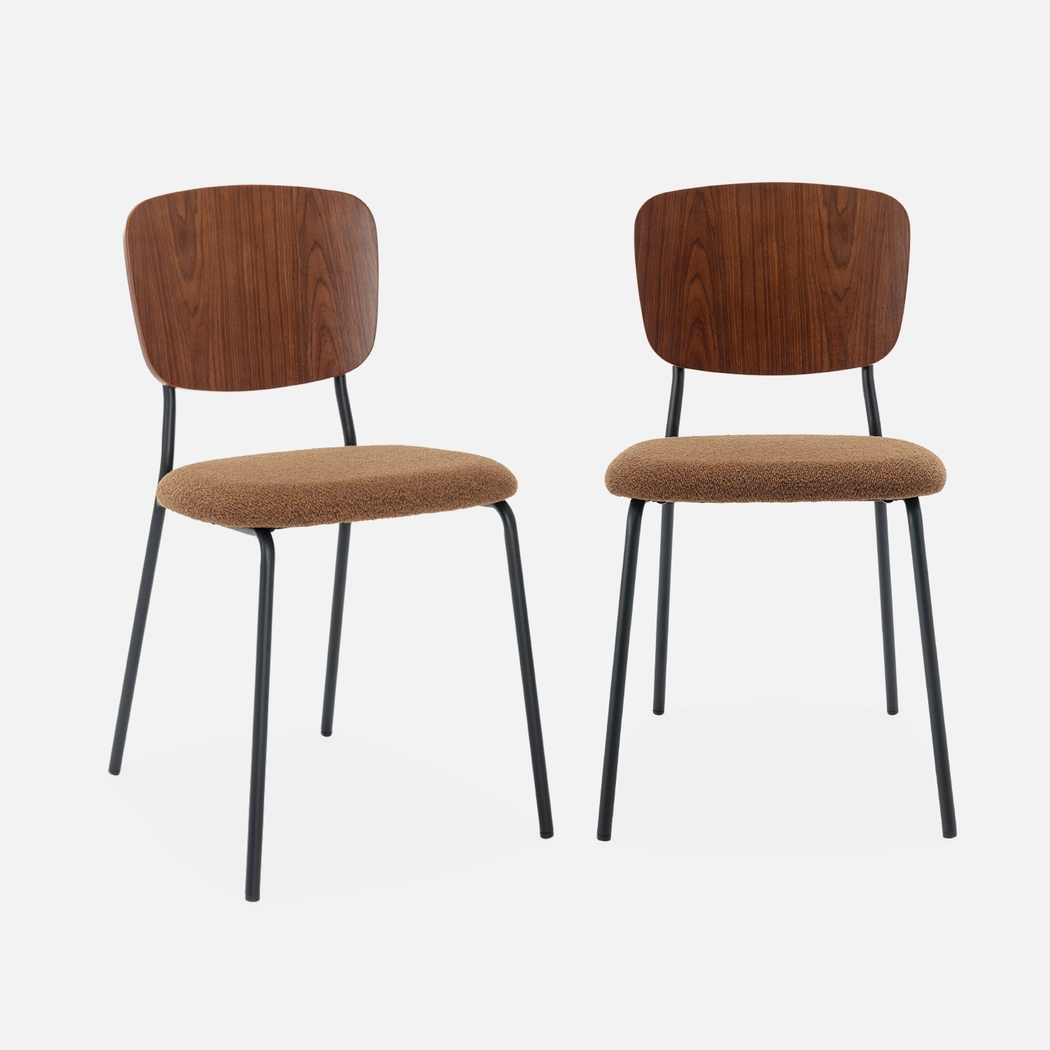 sweeek - Sillas loop texturizada, set de 2 , Emy , 47x51x81