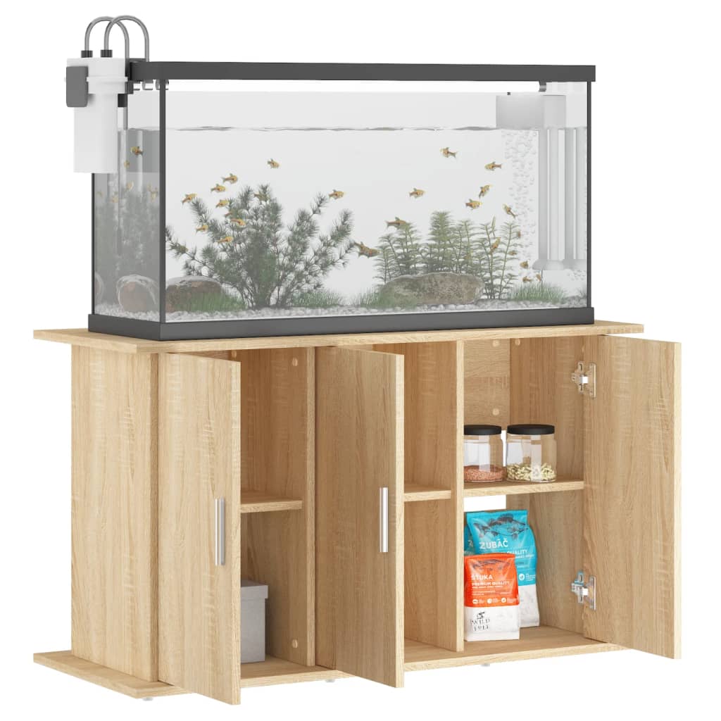 vidaXL Soporte de acuario madera ingeniería 101x41x58 cm Color Blanco brillante,  Gris hormigón,  Marrón roble y mas