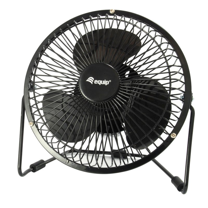 Equip Ventilador de Sobremesa USB 6 Negro Ultrasilencioso