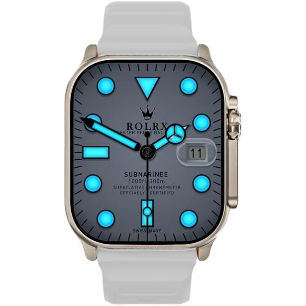 Nuevo Watch 9 Ultra Smart Watch 49mm 2023 NFC Hombres Mujeres GPS Track Bluetooth Llamada BT Juegos de Música Carga Inalámbrica Smartwatch (Naranja)