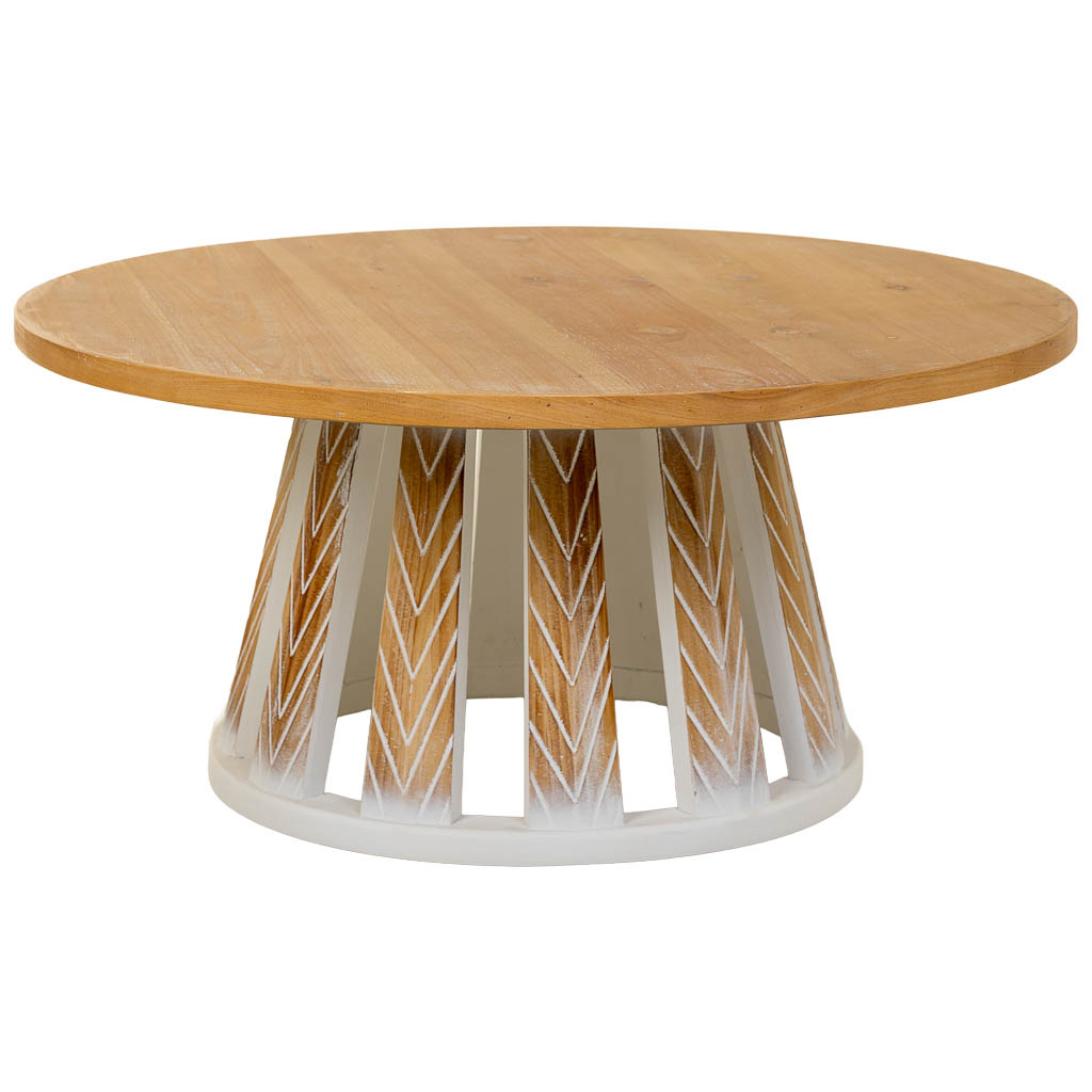 Wonderlust Deco - Mesa de centro de madera marrón 80x80x36,5h cm Marrón 80x80x36,5h cm