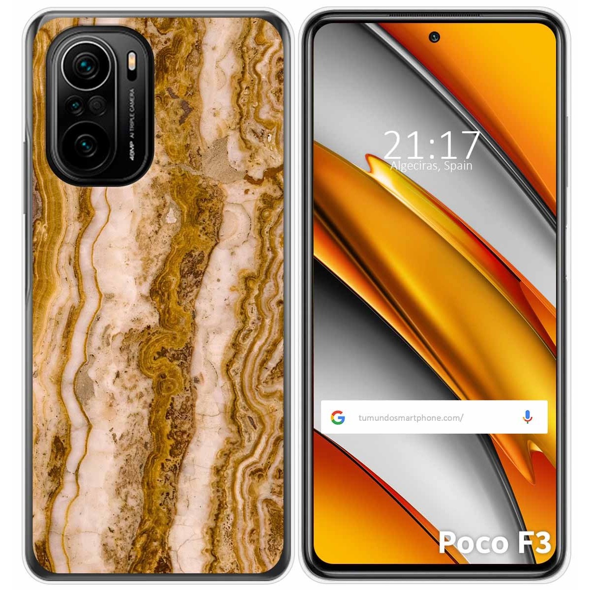 Tumundosmartphone Funda Gel Tpu para Xiaomi POCO F3 5G / Mi 11i 5G diseño Mármol 10 Dibujos