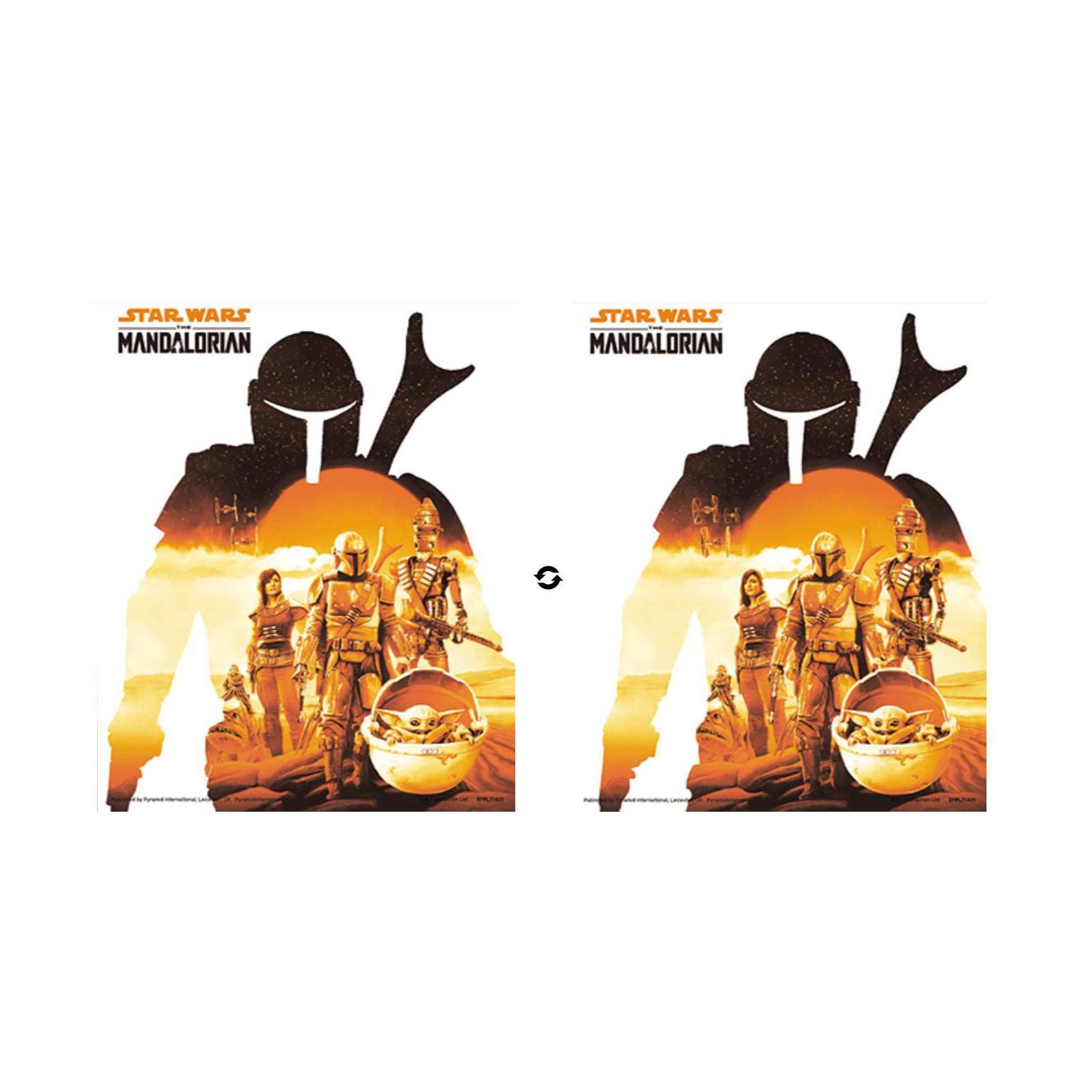 Pyramid Cuadro 3D White Sunset Star Wars (The Mandalorian) - Decoración de Pared