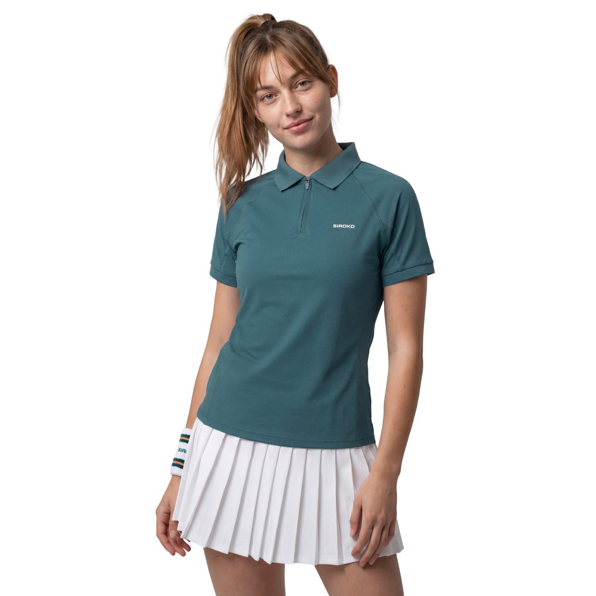 SIROKO - Polo de Tenis para Mujer Siroko Player-W White_