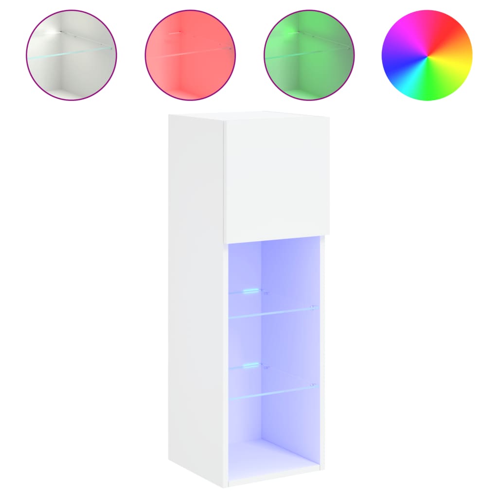 vidaXL Mueble para TV con luces LED 30,5x30x90 cm, Mueble de Salon, Mueble TV, Mueble TV salon, Mesa de TV, Mueble tele