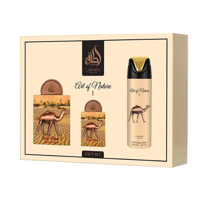 Set Regalo Art Of Nature Lattafa Pride Perfume Original Unisex Eau de Parfum 100 ml + Miniatura | Pack Lujo Árabe, Alta Duración, Fragancia Premium