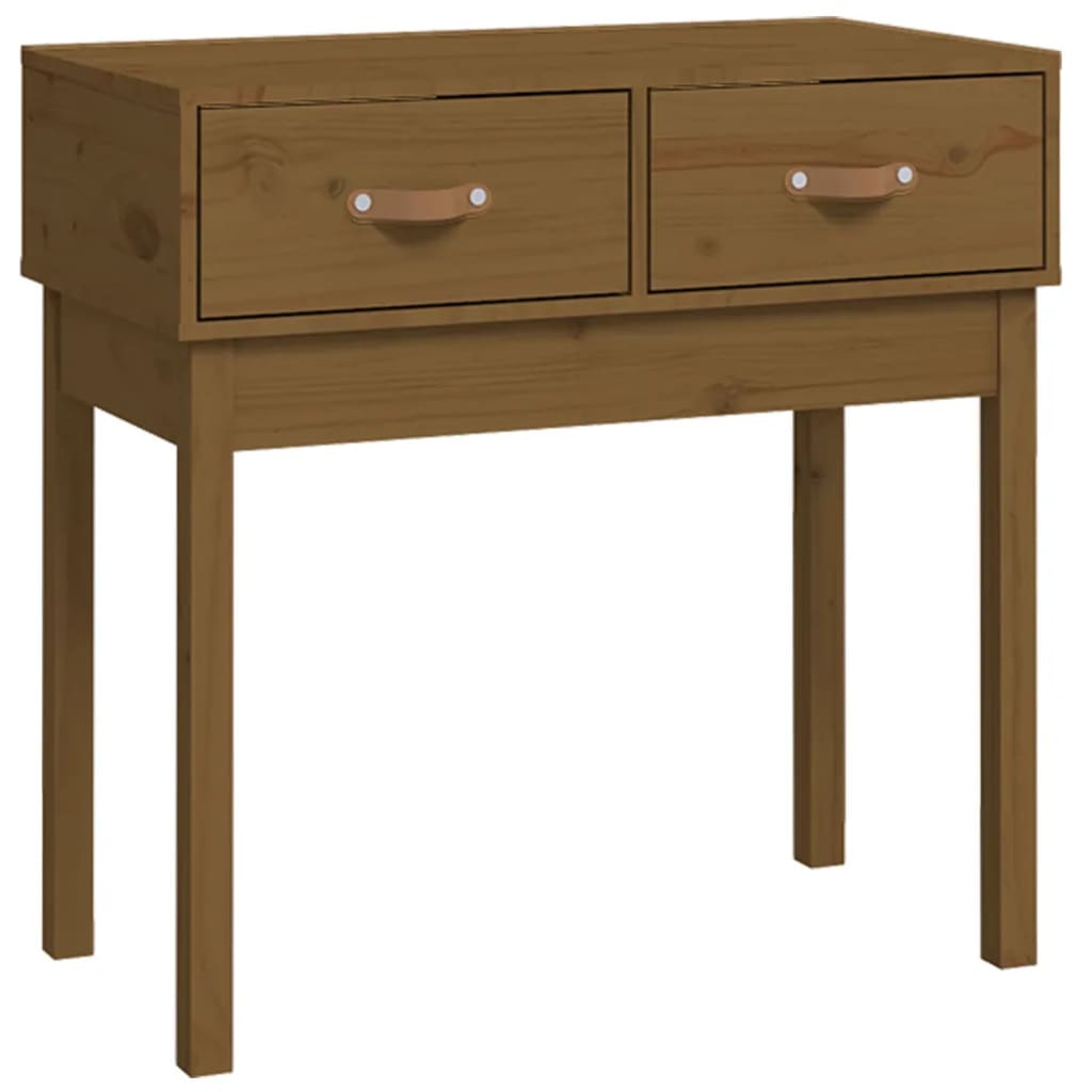 Vidaxl Mesa Consola Madera Maciza de Pino 76,5x40x75 Cm Natural