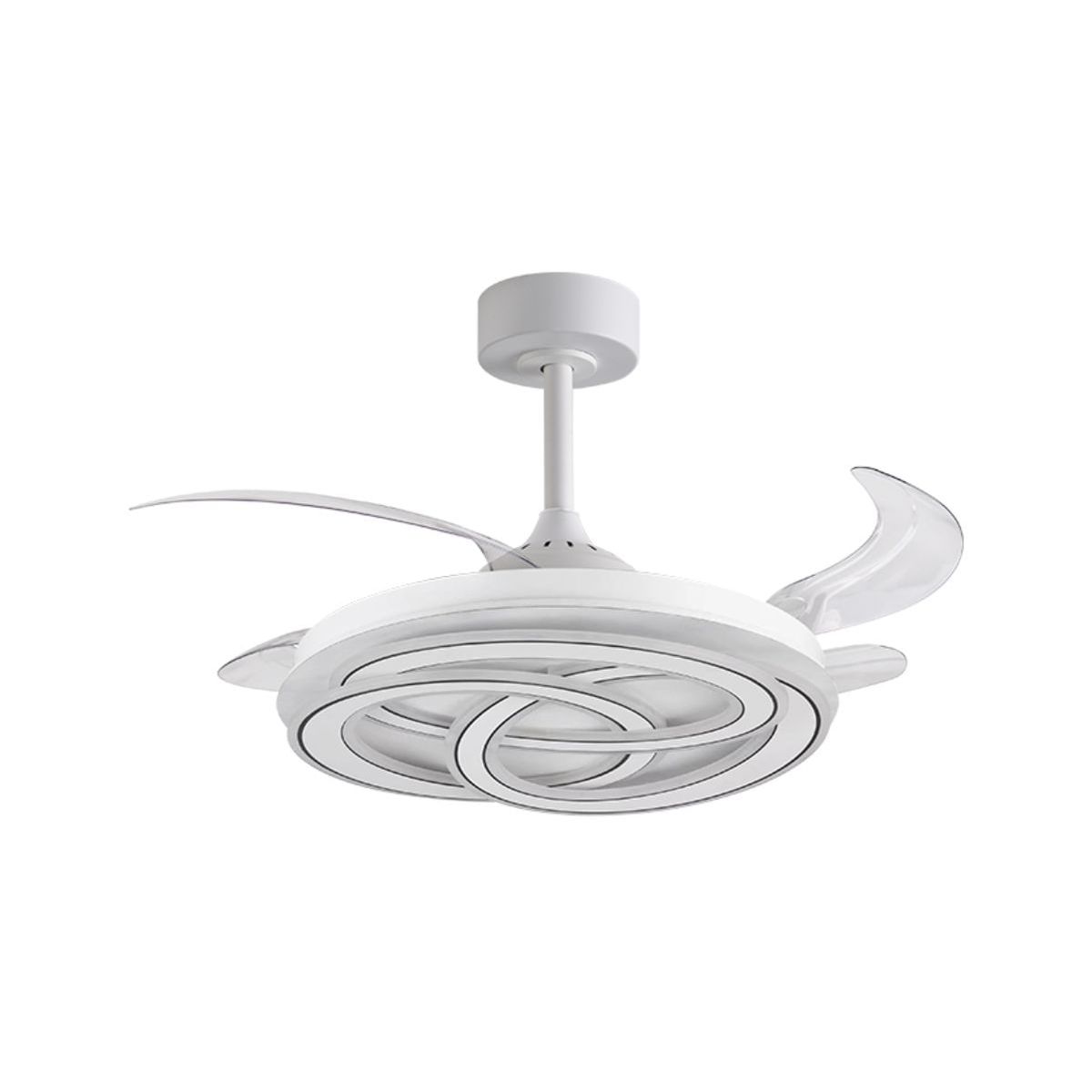 Ventilador de techo Nudos Bel Air 200W 4 aspas retráctiles con luz LED blanco Ø108 cm