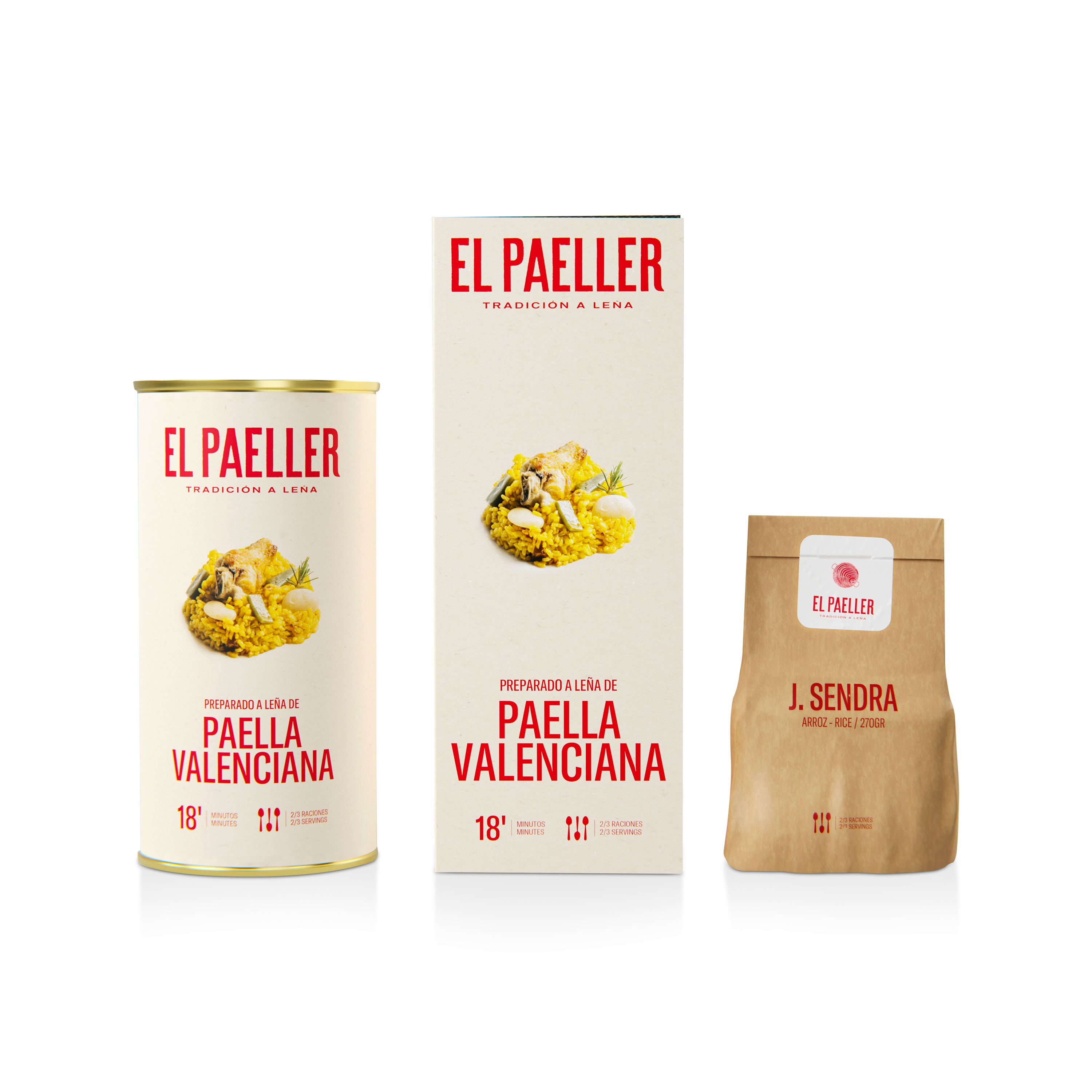 EL PAELLER - Preparado Paella Valenciana  Sabor Auténtico, Cocinada Artesanalmente  Con Pollo, Conejo y Verduras de la Huerta  Ingredientes 100% Naturales de Km.0  Para 2-3 Personas, Sin Gluten