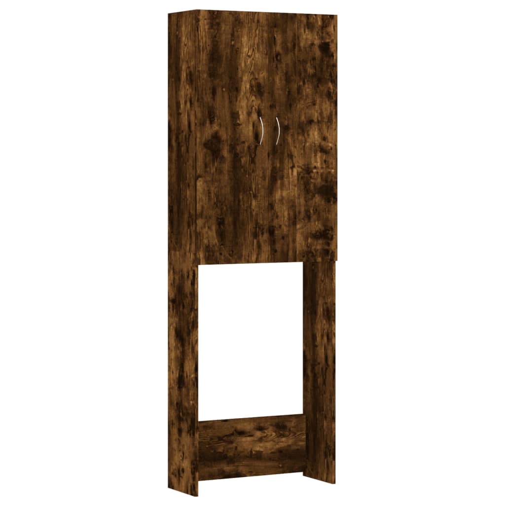 Armario de Lavadora 64x25,5x190cm Aseo Estantería Muebles Colada Color Roble Sonoma,  Blanco,  Roble ahumado y mas