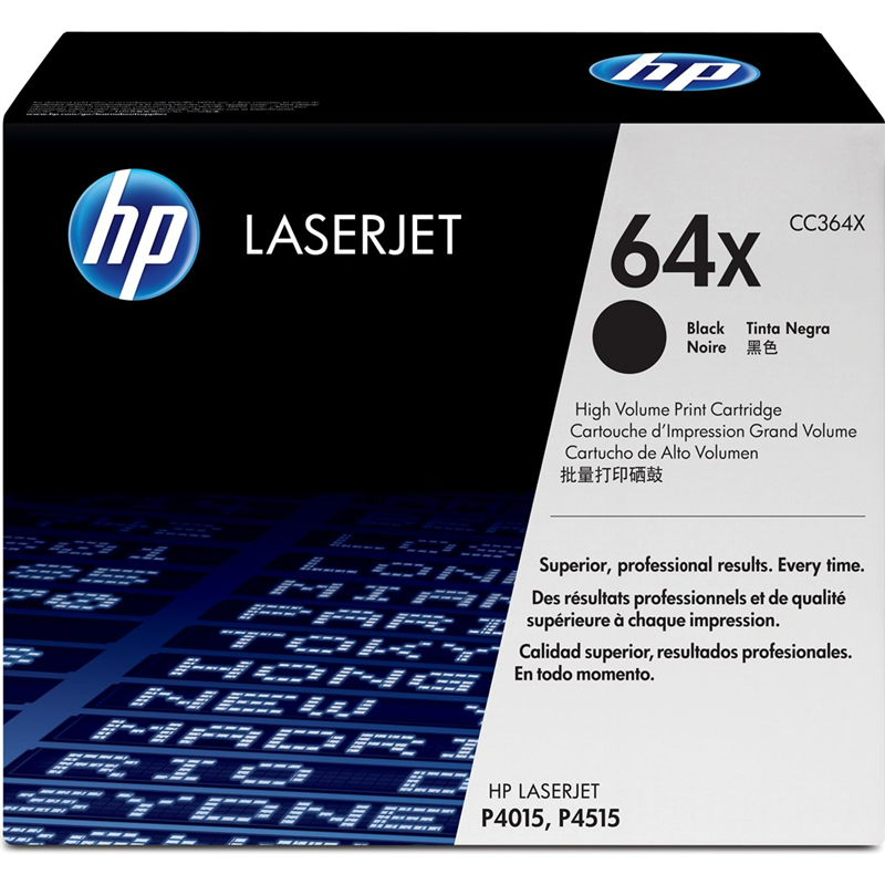 HP 64X High Yield LaserJet Cartucho de Tóner Original Negro