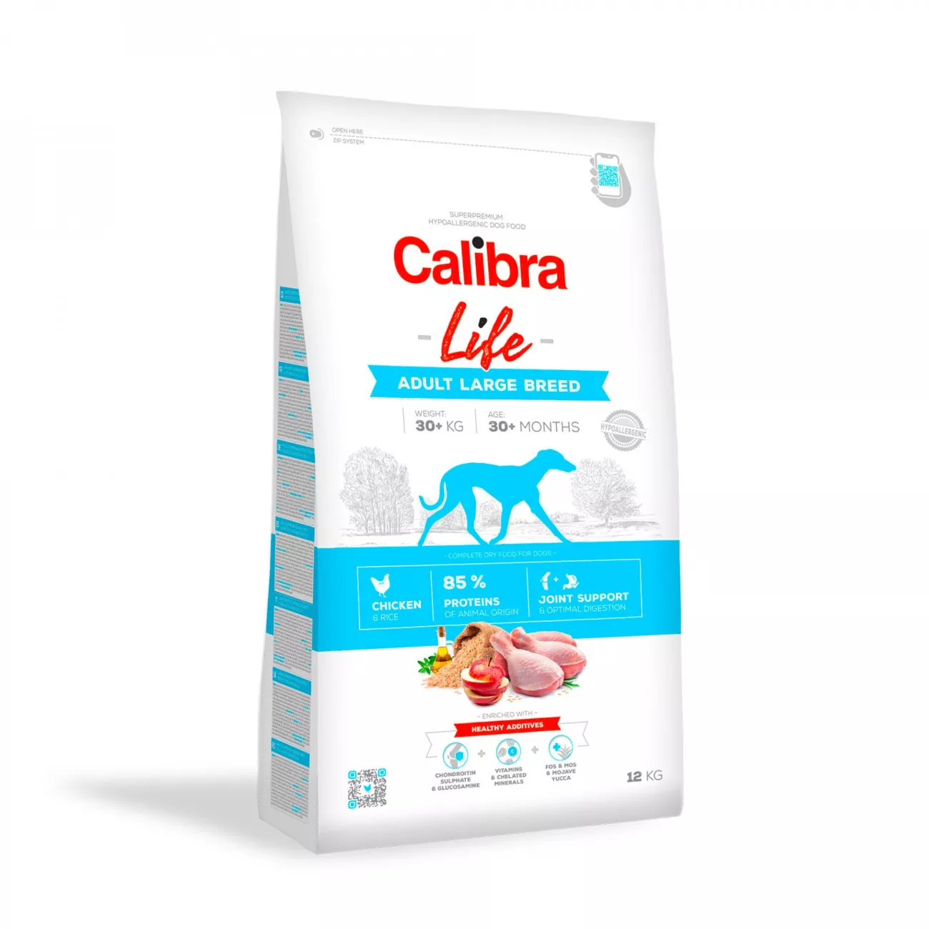 Calibra Dog Life Alimento Seco para Perros Adultos Grandes Pollo 12kg - Pienso Superpremium para Razas de Más de 30kg