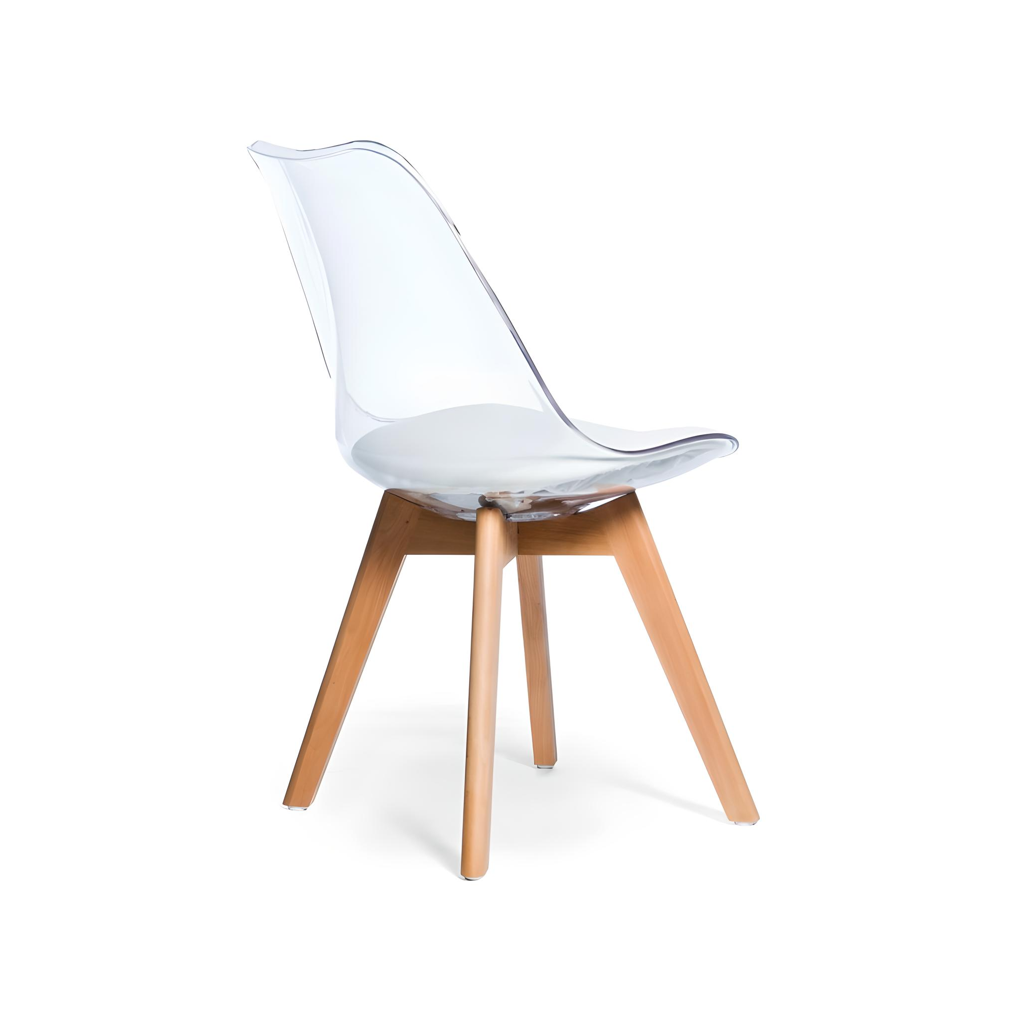 ORION91 Silla DRACO (VARIOS COLORES) Acolchado Piel Sintética Negro y Patas Haya 54x81x48cm Comedor Oficina Salón Teletrabajo Co